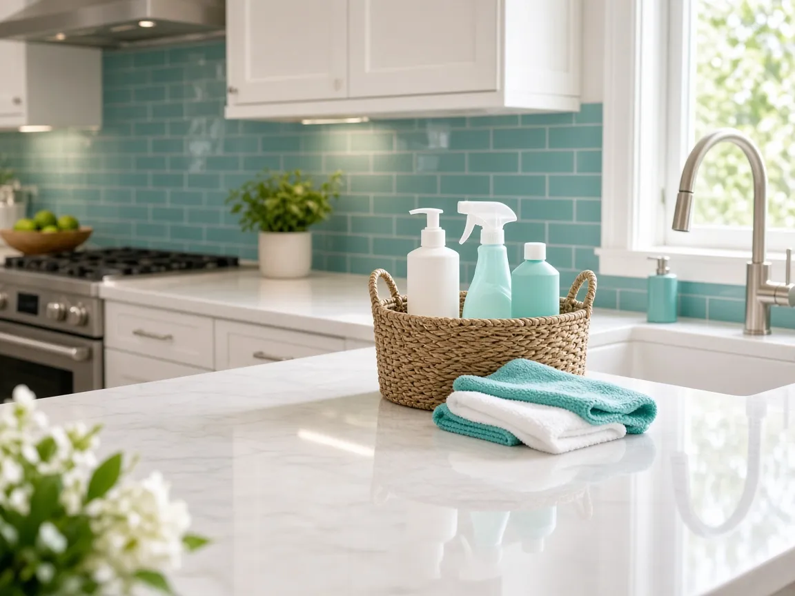 Sample hero photo for home cleaner / house-cleaning service (AI-generated placeholder)