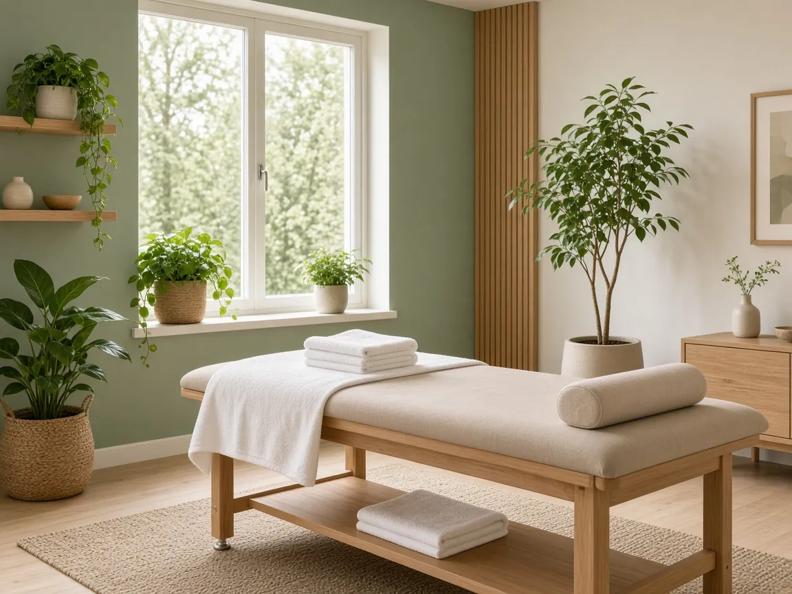 Sample hero photo for massage therapist / physio clinic (AI-generated placeholder)